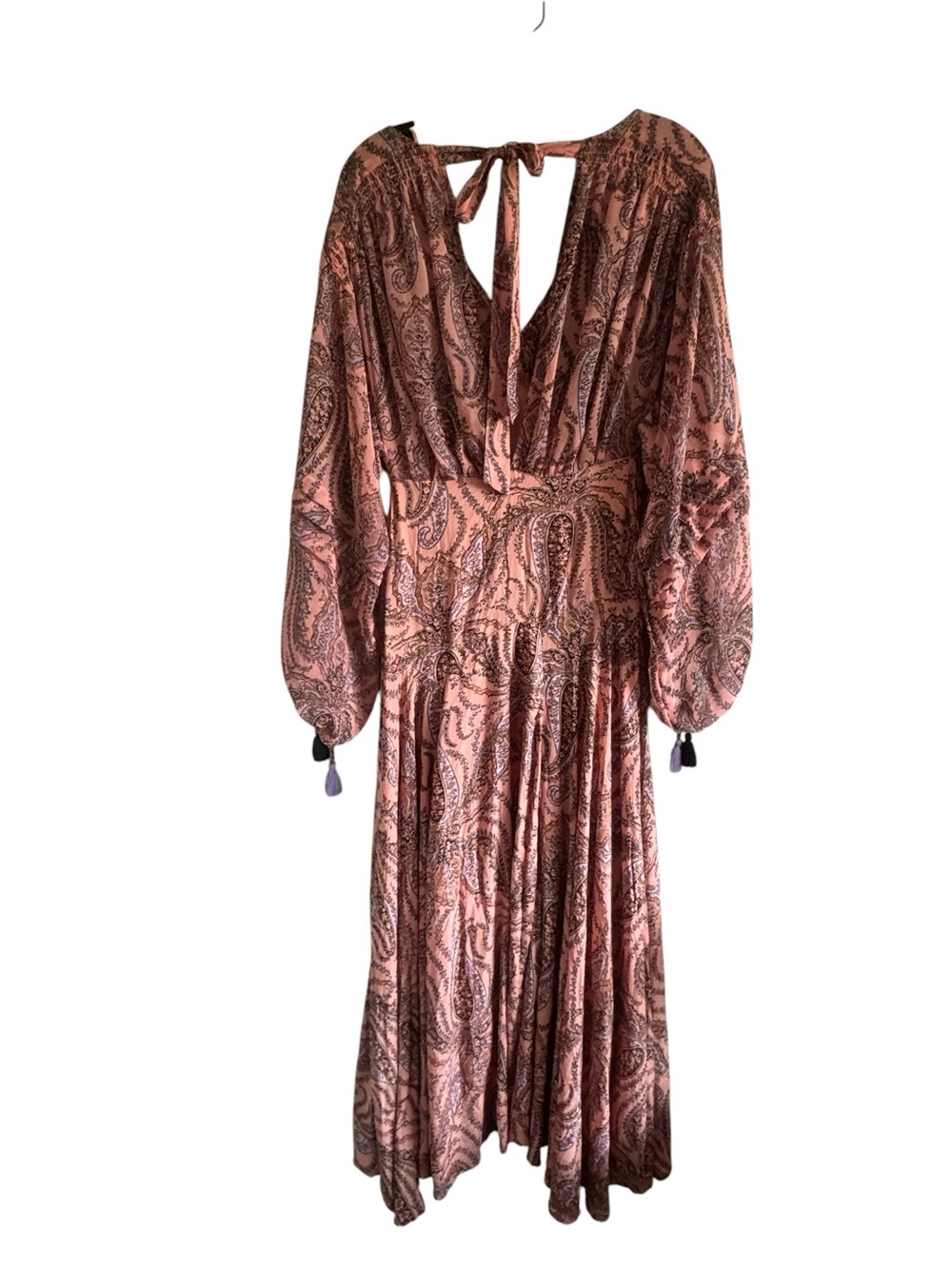 Free people Boho Paisley V-Neck Maxi Dress in Dusty Rose - Picture 3 of 10